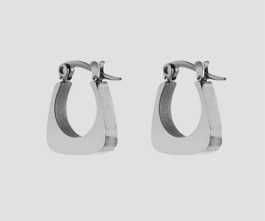 Silver Classic Curve Earrings