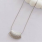 Silver Arc Pendant Necklace