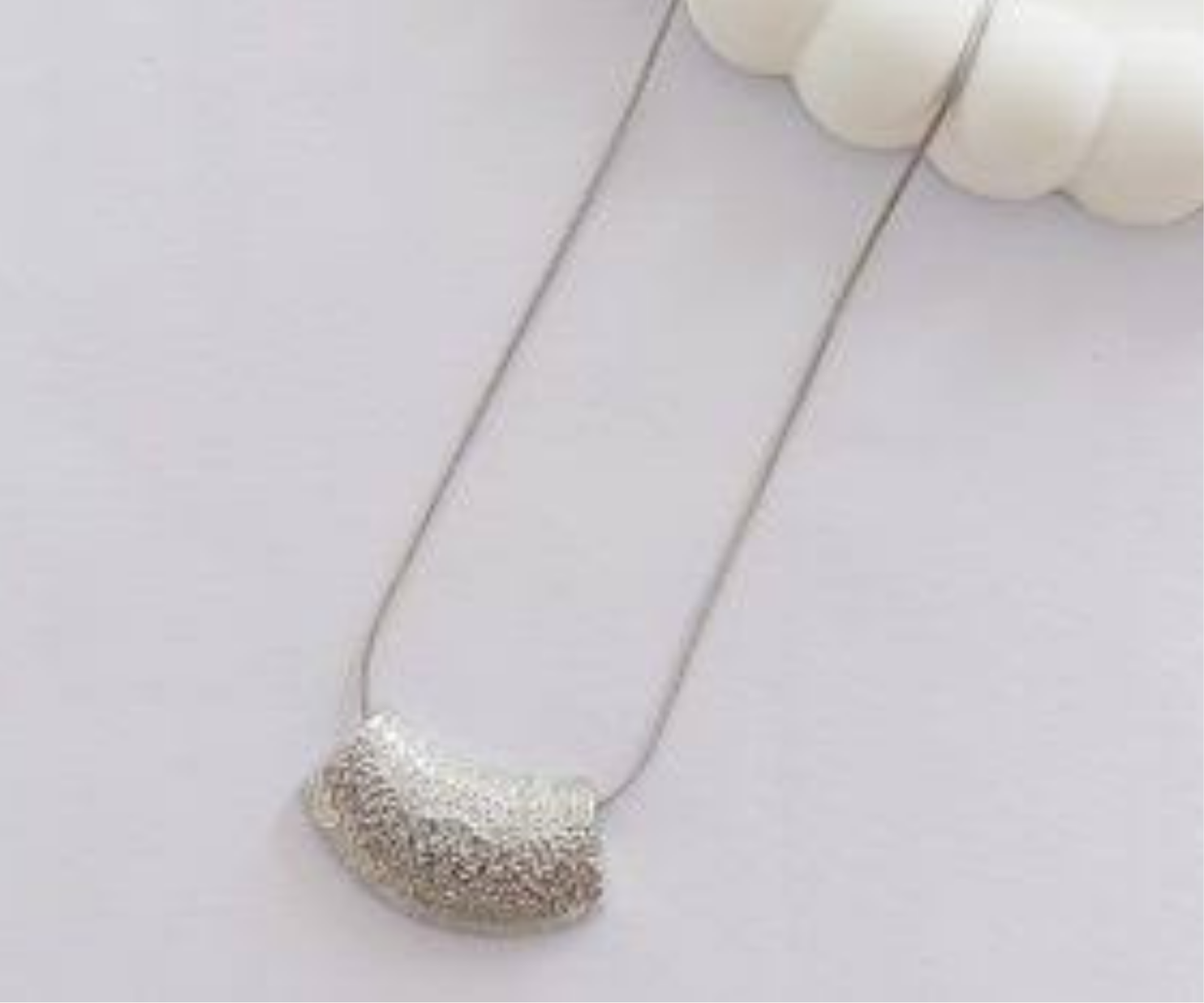 Silver Arc Pendant Necklace