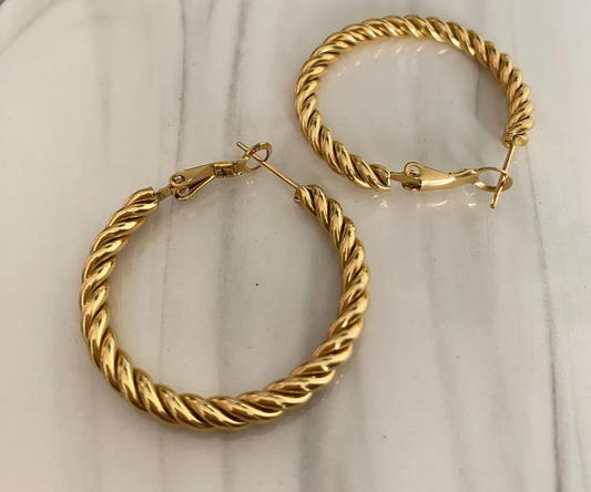 Twisted Hoop Earrings