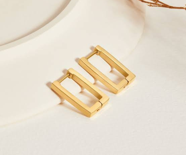 Rectangle Ear Hoops