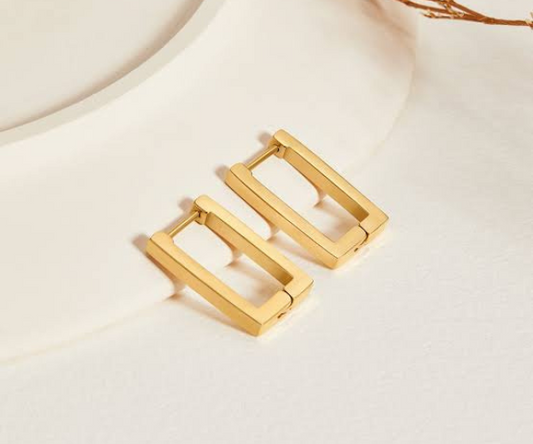 Rectangle Ear Hoops